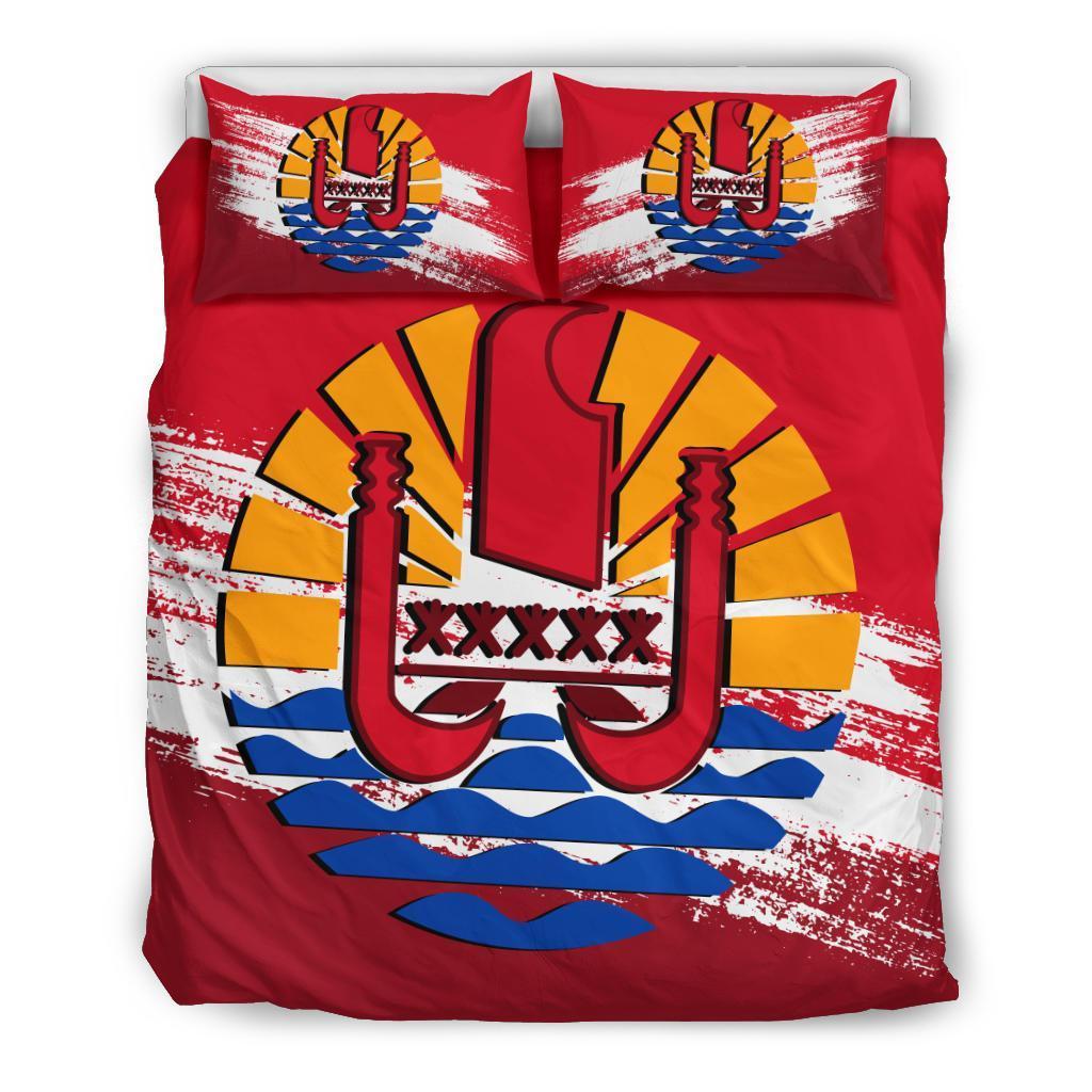 Tahiti Duvet Cover Set - Tahiti Flag Premium - Polynesian Pride