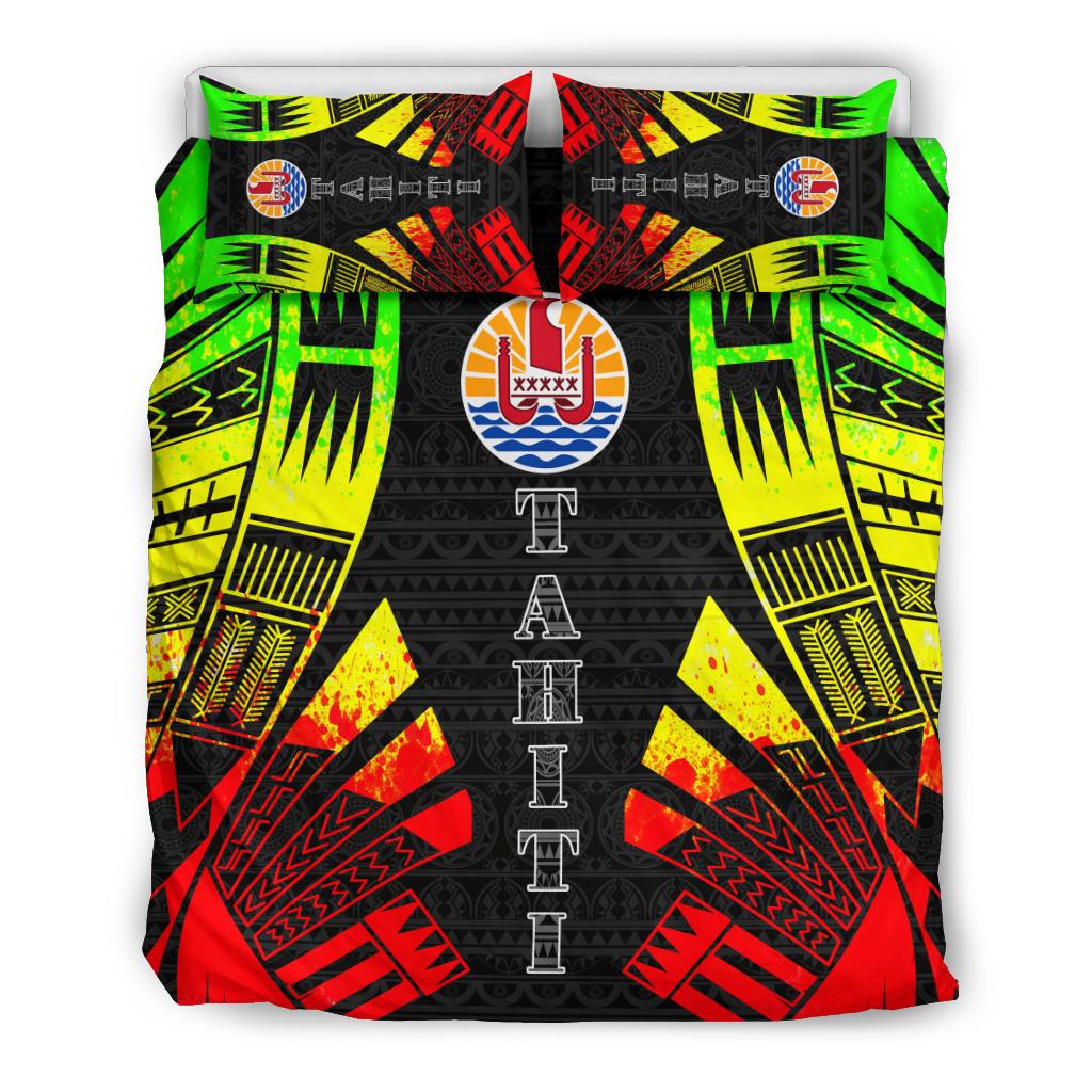 Tahiti Duvet Cover Set - Polynesian Tattoo Reggae - Polynesian Pride