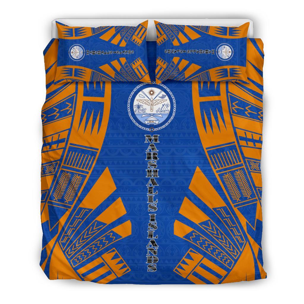 Marshall Islands Duvet Cover Set - Polynesian Tattoo Flag - Polynesian Pride