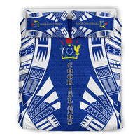 Cook Islands Duvet Cover Set - Polynesian Tattoo Flag - Polynesian Pride