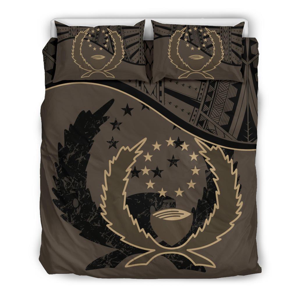 Pohnpei Duvet Cover Set - Pohnpei Flag Brown - Polynesian Pride
