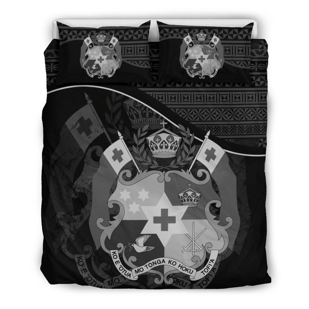 Polynesian Duvet Cover Set - Tonga Bedding Set Black - Polynesian Pride