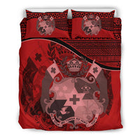 Polynesian Duvet Cover Set - Tonga Bedding Set Red - Polynesian Pride