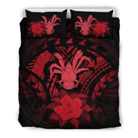 Niue Duvet Cover Set - Coconut Crab & Red Hibiscus - Polynesian Pride