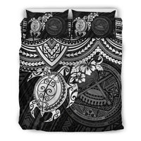 American Samoa Polynesian Duvet Cover Set - Black Turtle - Polynesian Pride