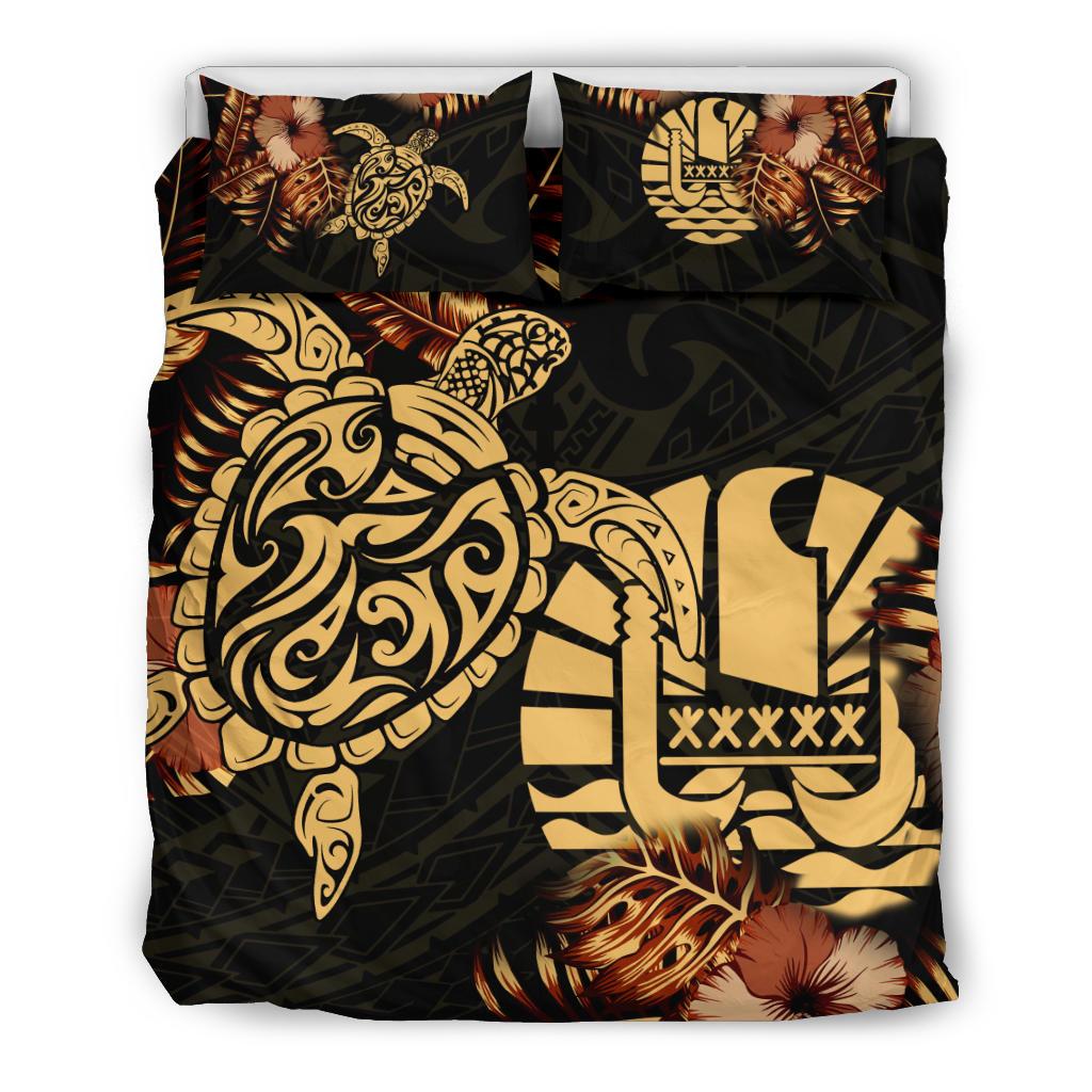 Polynesian Duvet Cover Set - French Polynesia Duvet Cover Set Turtle Lucky - Polynesian Pride