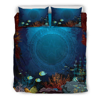 Polynesian Bedding Set - Northern Mariana Islands Duvet Cover Set Under Sea - Polynesian Pride