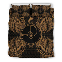 Polynesian Bedding Set - Yap Duvet Cover Set Map Gold - Polynesian Pride