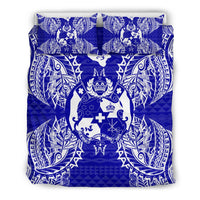 Polynesian Bedding Set - Tonga Duvet Cover Set Map Blue - Polynesian Pride