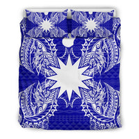 Polynesian Bedding Set - Nauru Duvet Cover Set Map Blue - Polynesian Pride