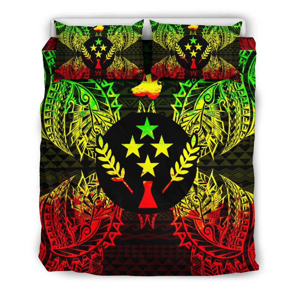 Polynesian Bedding Set - Kosrae Duvet Cover Set Map Reggae - Polynesian Pride