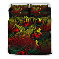 Polynesian Bedding Set - Yap Duvet Cover Set Reggae Color - Polynesian Pride