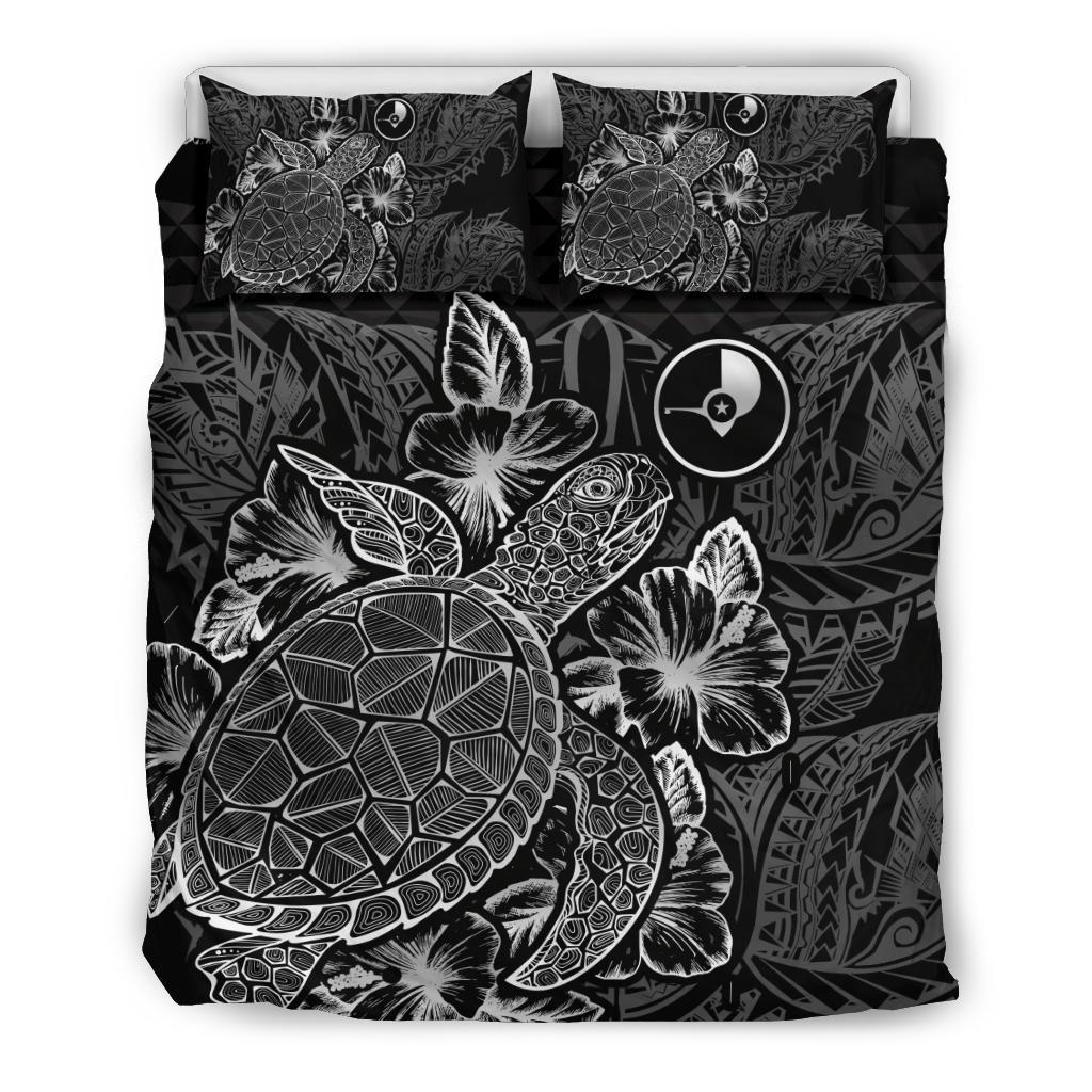 Polynesian Bedding Set - Yap Duvet Cover Set Black Color - Polynesian Pride