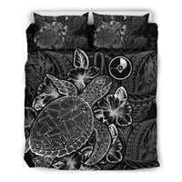 Polynesian Bedding Set - Yap Duvet Cover Set Black Color - Polynesian Pride
