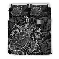 Polynesian Bedding Set - Marshall Islands Duvet Cover Set Black Color - Polynesian Pride