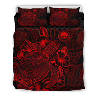 Polynesian Bedding Set - Federated States Of Micronesia Duvet Cover Set Red Color - Polynesian Pride