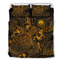 Polynesian Bedding Set - Federated States Of Micronesia Duvet Cover Set Gold Color - Polynesian Pride