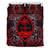 Guam Polynesian Bedding Set - Red Hibiscus Coat Of Arms - Polynesian Pride