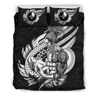Polynesian Bedding Set - Yap Duvet Cover Set Father And Son Black - Polynesian Pride