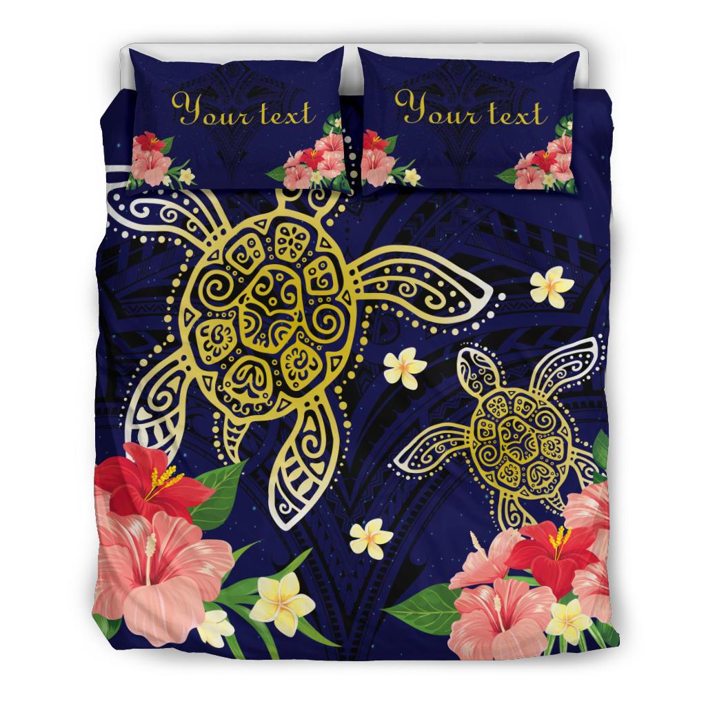 Hawaii Turtle Polynesian Hibiscus Plumeria Mix Night - Bedding Set AH - Polynesian Pride