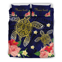 Hawaii Turtle Polynesian Hibiscus Plumeria Mix Night - Bedding Set AH - Polynesian Pride