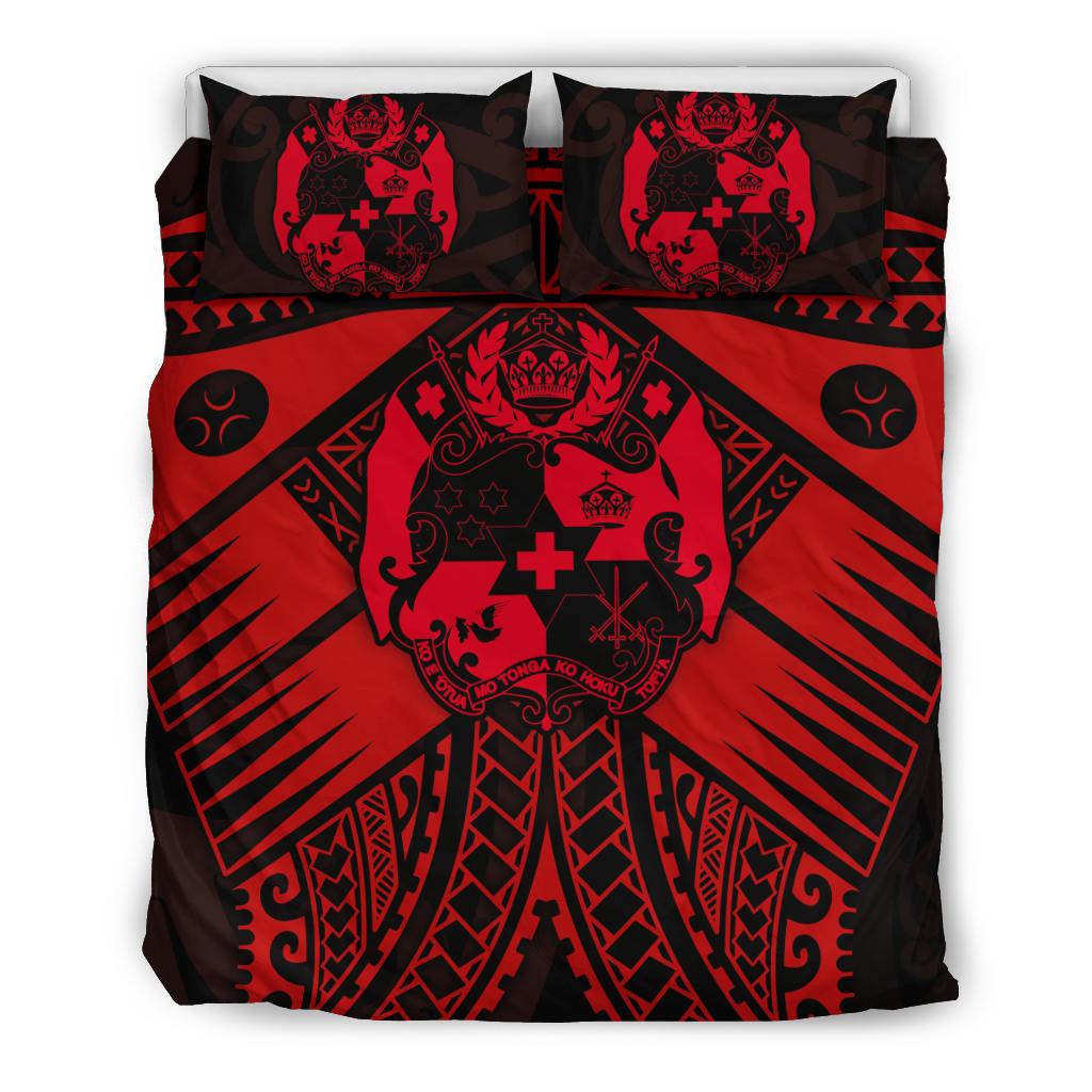 Tonga Polynesian Bedding Set - Tonga Red Seal with Polynesian tattoo - Polynesian Pride