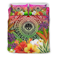 FSM Polynesian Bedding Set - Manta Ray Tropical Flowers - Polynesian Pride