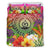 Vanuatu Polynesian Bedding Set - Manta Ray Tropical Flowers - Polynesian Pride