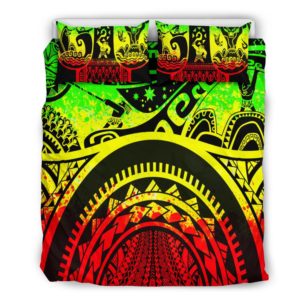 Polynesian Bedding set - Maui Tattoo (Reggae) - Polynesian Pride