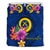 Polynesian Bedding Set - Vanuatu Duvet Cover Set Floral With Seal Blue - Polynesian Pride