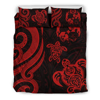 Tonga Polynesian Bedding Set - Red Tentacle Turtle - Polynesian Pride