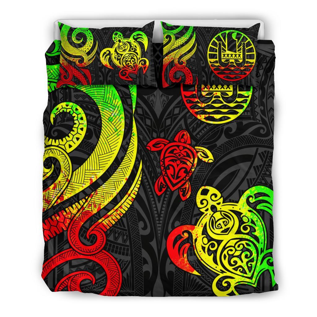 Tahiti Polynesian Bedding Set - Reggae Tentacle Turtle - Polynesian Pride