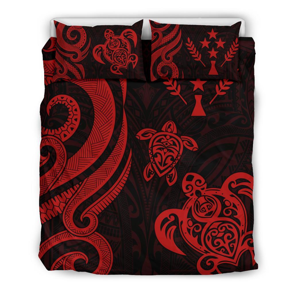 Kosrae Micronesian Bedding Set - Red Tentacle Turtle - Polynesian Pride