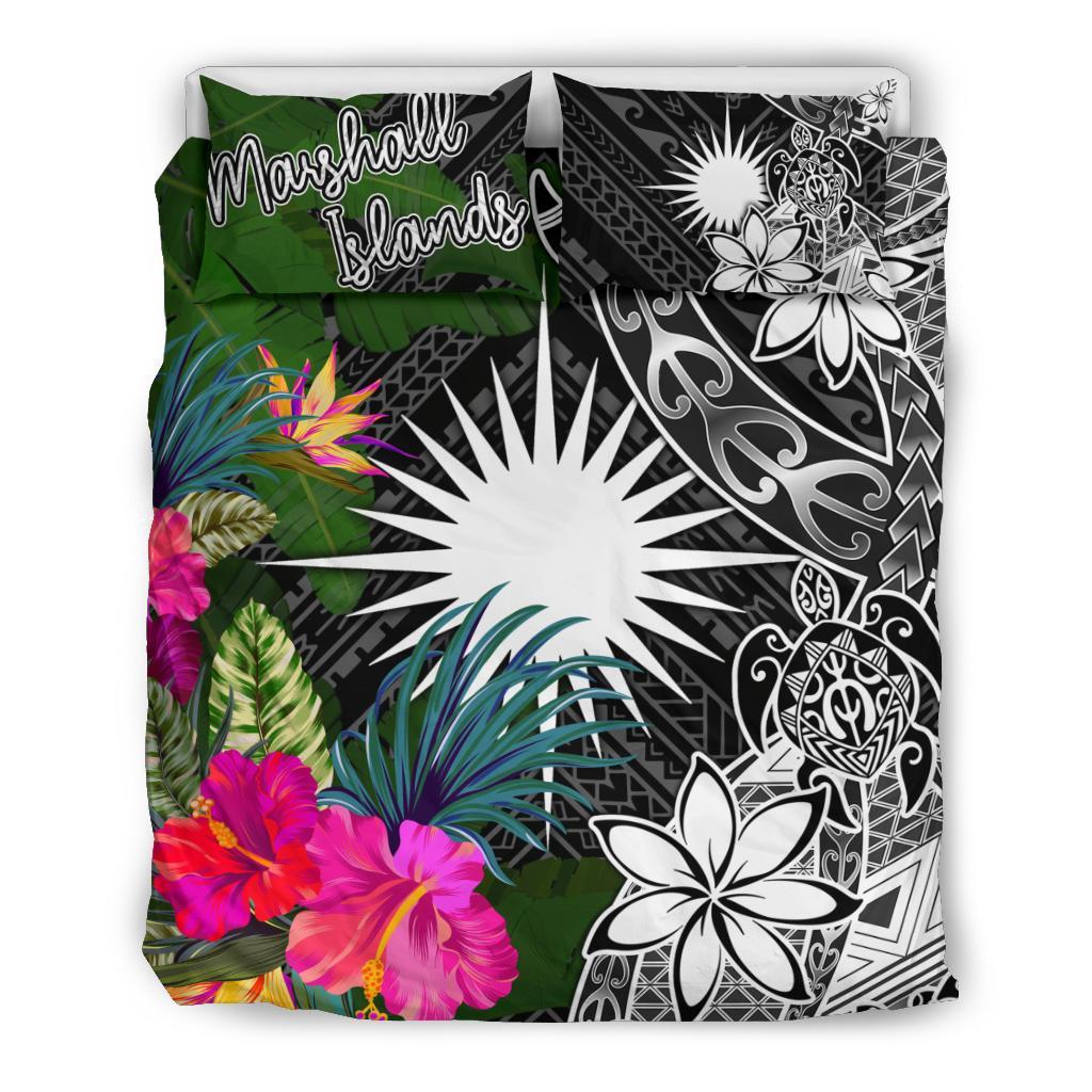Marshall Islands Bedding Set - Turtle Plumeria Banana Leaf - Polynesian Pride
