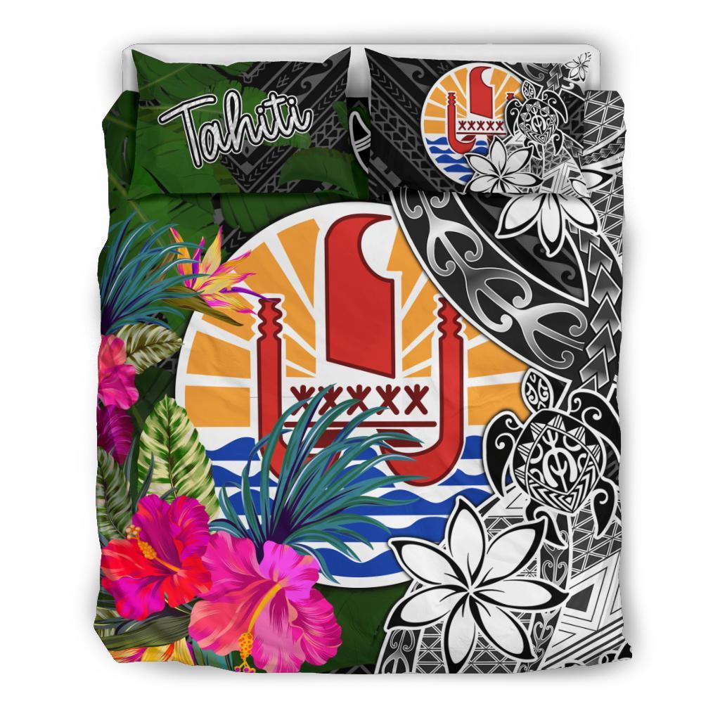 Tahiti Bedding Set - Turtle Plumeria Banana Leaf - Polynesian Pride
