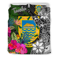 Tuvalu Bedding Set - Turtle Plumeria Banana Leaf - Polynesian Pride