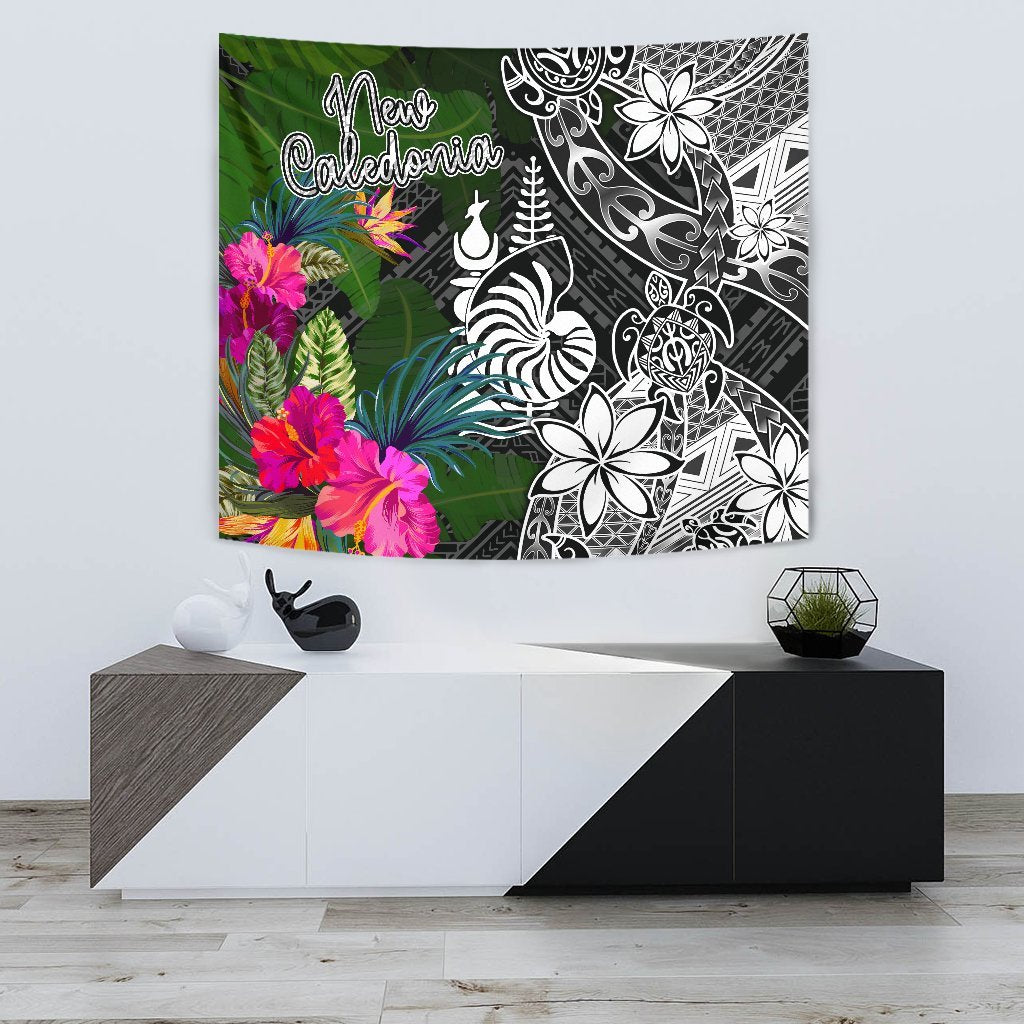 New Calodenia Tapestry - Turtle Plumeria Banana Leaf - Polynesian Pride
