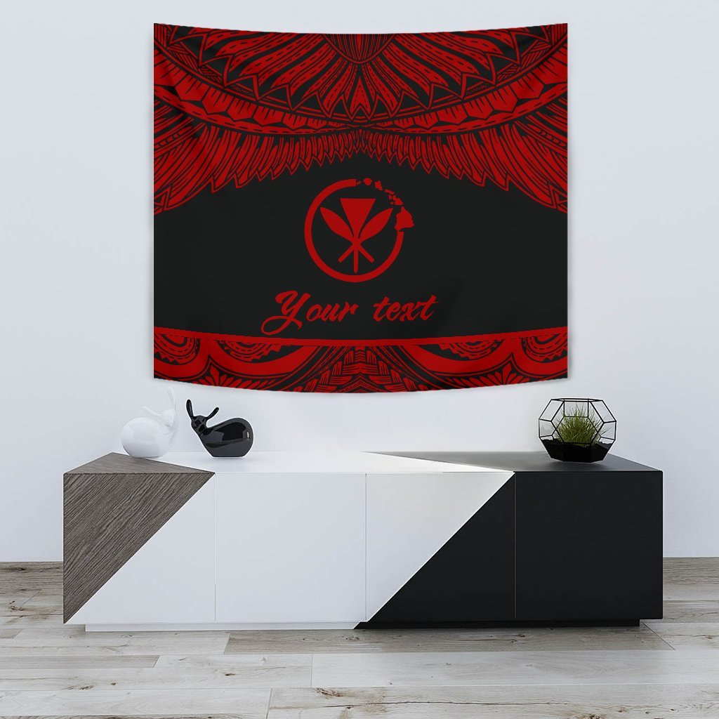 Hawaii Polynesian Custom Personalised Tapestry - Hawaii Pride Red Version - Polynesian Pride