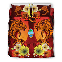 Guam Custom Personalised Bedding Sets - Tribal Tuna Fish - Polynesian Pride