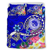 FSM Custom Personalised Bedding Set - Turtle Plumeria (Blue) Blue - Polynesian Pride