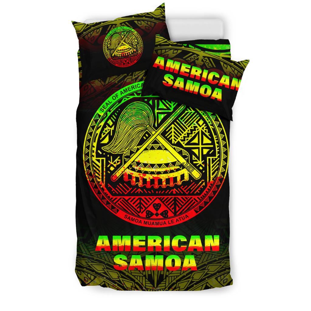 American Samoa Duvet Cover Set - Reggae Fog Style - Polynesian Pride