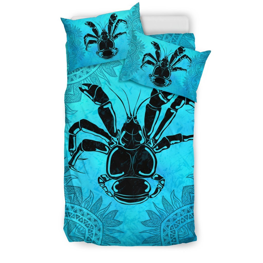 Niue Duvet Cover Set - Coconut Crab Turquoise A0 - Polynesian Pride