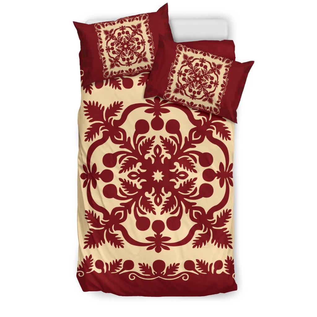 Hawaiian Palm Tree Quilt Vintage Bedding Set - Polynesian Pride