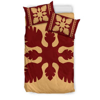 Hawaiian Quilt Pattern Monstera Skillful Bedding Set - Polynesian Pride