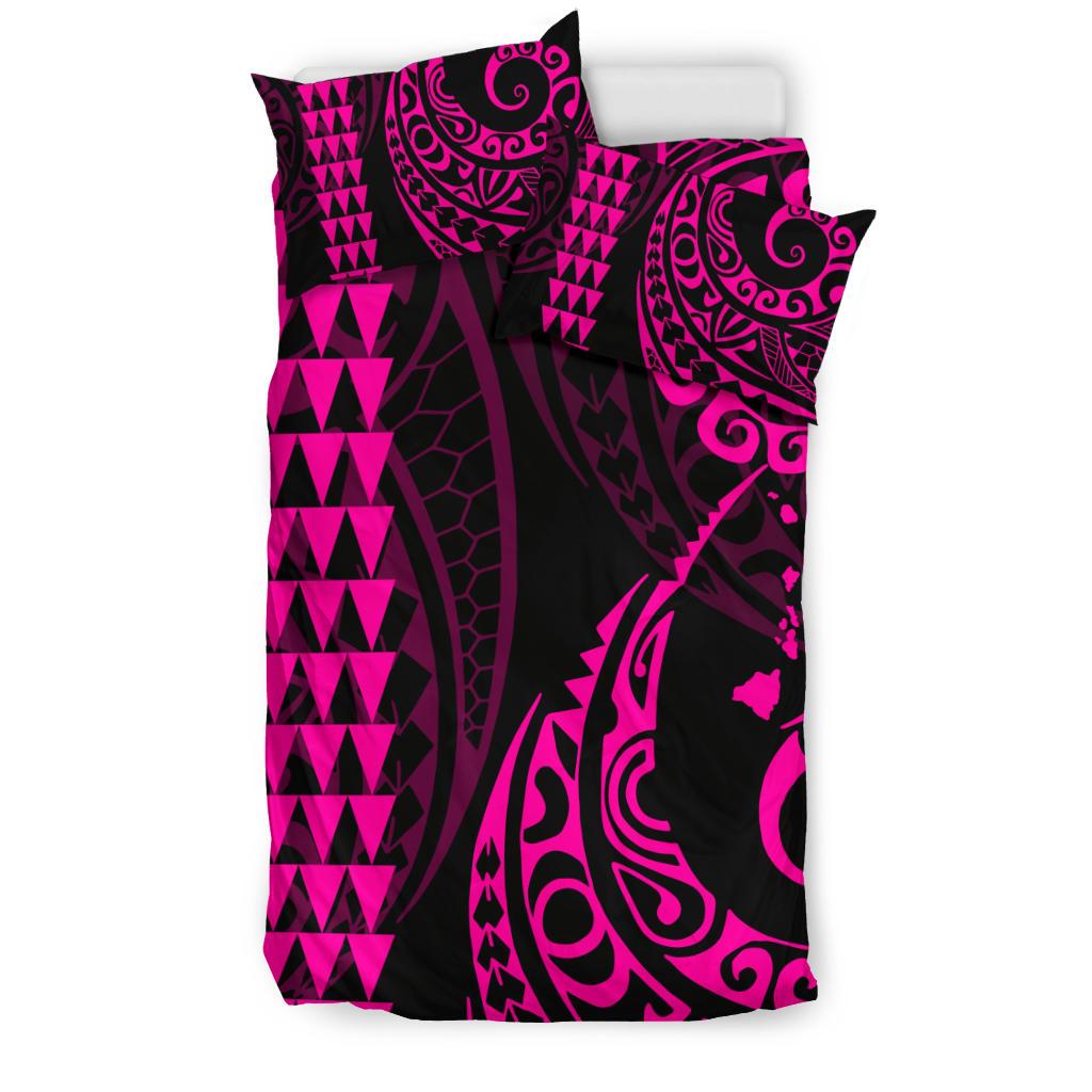 Hawaiian Map Polynesian Bedding Set Pink - Polynesian Pride