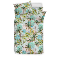 Hawaiian Tropical Watercolor Palm Tree Leaf Polynesian Bedding Set - Polynesian Pride
