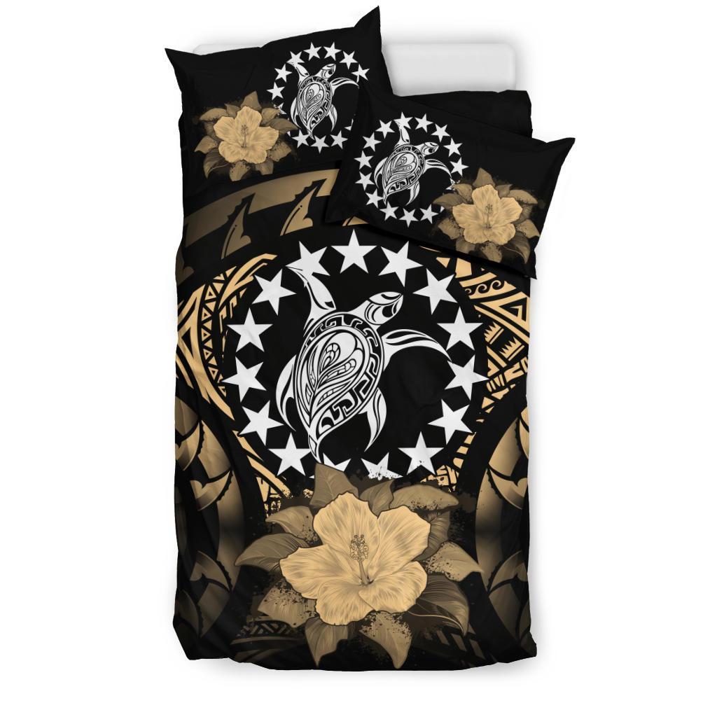 Cook Islands Gold Hibiscus Bedding Set - Polynesian Pride
