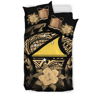 Tokelau Duvet Cover Set - Tokelau Flag & Gold Hibiscus - Polynesian Pride