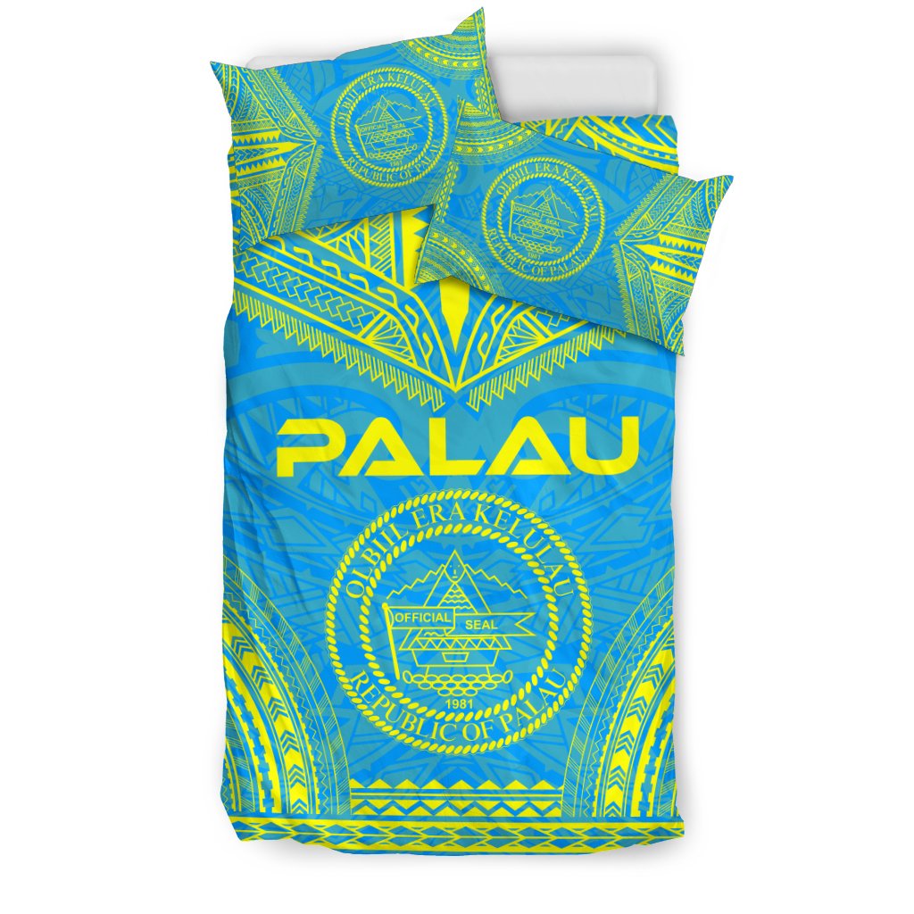 Palau Flag Polynesian Chief Duvet Cover Set - Polynesian Pride