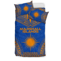 Marshall Islands Flag Polynesian Chief Duvet Cover Set - Polynesian Pride